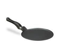 Relaxdays Crepera de aluminio de 25 cm negro,plata
