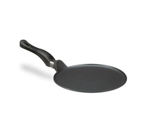 Relaxdays Crepera de aluminio de 25 cm negro,plata