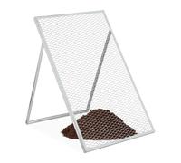 Relaxdays Cribadora tierra 100 x 60 cm plata
