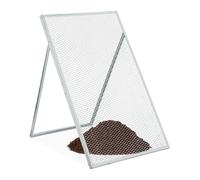 Relaxdays Cribadora tierra 100 x 60 cm plata