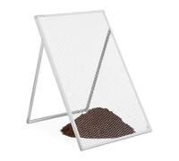 Relaxdays Cribadora tierra 100 x 60 cm plata