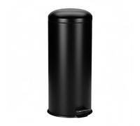 Relaxdays Cubo Basura Baño 30 litros, Papelera Cocina Cierre Suave, Asa y Pedal, Bote Residuos Redondo, Color a Elegir