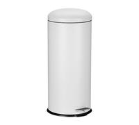 Relaxdays Papelera 30 l blanco,negro,plata