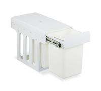 Relaxdays Cubo basura blanco de cocina integrado blanco