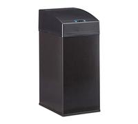 Relaxdays Cubo Basura Cocina con Sensor, Acero, Negro, 35 x 15 x 20 cm