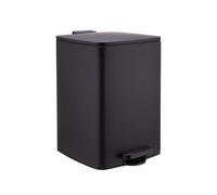 Relaxdays Cubo de basura para cocina, 20 L negro,plata