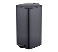 Relaxdays cubo de basura para cocina, 30 L, cierre suave, negro
