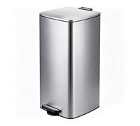 Relaxdays Cubo 60 L acero inoxidable negro,plata