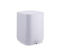 Relaxdays Cubo de basura, 9 l, cierre amortiguado, cubo interior extraíble, plástico mate, con pedal y tapa, gris oscuro