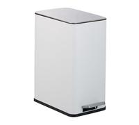 Relaxdays Cubo de basura baño 10 L blanco,negro,plata