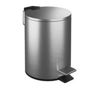 Relaxdays Cubo de basura de acero inoxidable 3 L negro,plata
