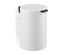 Relaxdays Cubo de basura para baño con grabado 3 l blanco,negro
