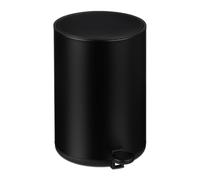 Relaxdays Cubo de basura baño 5 l redondo negro