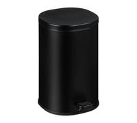Relaxdays Cubo de basura para baño 5 l con tapa negro