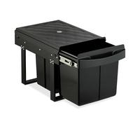 Relaxdays Cubo de basura de cocina integrado negro