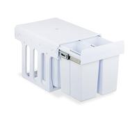 Relaxdays Cubo basura blanco de cocina integrado blanco