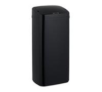 Relaxdays Cubo de basura cocina negro con sensor negro