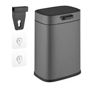 Relaxdays Cubo de basura colgante de 5 litros negro,gris