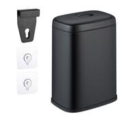 Relaxdays Cubo de basura colgante de 5 litros negro