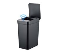 Relaxdays Cubo de basura con sensor, 9 L, tapa automática, negro