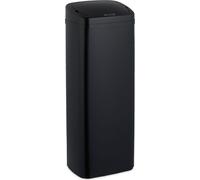 Relaxdays Cubo de basura cocina negro con sensor negro