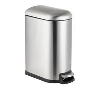 Relaxdays Cubo de basura 10 l plata
