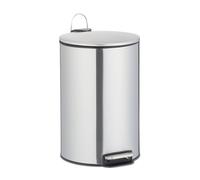 Relaxdays Cubo de basura de 12 litros negro,plata