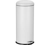 Relaxdays Papelera 30 l blanco,negro,plata