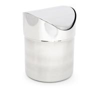 Relaxdays Cubo de basura de acero inoxidable 1,2 L plata