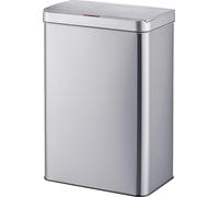 Relaxdays, cubo de basura de acero inoxidable con sensor, color plateado