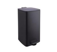 Relaxdays Cubo de cocina, 30 L negro,plata