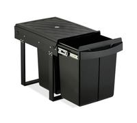 Relaxdays Cubo de basura de cocina integrado negro