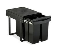 Relaxdays Cubo de basura de cocina integrado negro