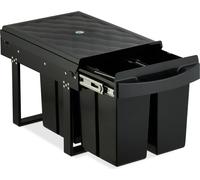 Relaxdays Cubo de basura de cocina integrado negro
