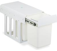 Relaxdays, cubo de basura empotrable, color blanco