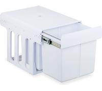 Relaxdays, cubo de basura empotrable, color blanco
