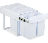 Relaxdays, cubo de basura empotrable, color blanco