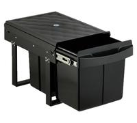 Relaxdays, cubo de basura empotrable, con 3 compartimentos, 15 litros y 2 de 8 litros, dimensiones: 34,6 x 34 x 51,8 cm, extraíble, sistema de gestión de residuos para mueble bajo, color