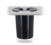 Relaxdays Cubo de basura empotrable de cocina negro,plata