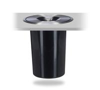 Relaxdays Cubo de basura empotrable de cocina negro,plata