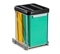 Relaxdays Cubo de basura empotrado amarillo,verde,negro