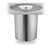 Relaxdays Cubo de basura para la encimera de 8 L plata