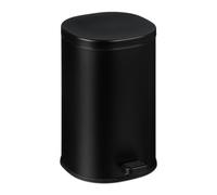 Relaxdays Cubo de basura para baño 5 l con tapa negro