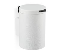 Relaxdays Cubo de basura para baño con grabado 3 l blanco,negro