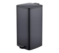Relaxdays Cubo de basura 30 L negro,plata