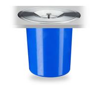 Relaxdays Cubo de basura para la encimera de 5 L azul,plata