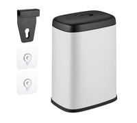Relaxdays Cubo de basura colgante de 5 litros blanco, negro