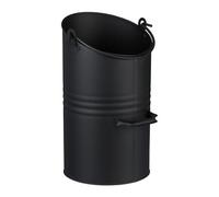 Relaxdays Cubo para carbón 12 litros negro