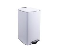 Relaxdays Cubo de cocina, 30 L blanco,negro,plata