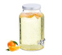 Relaxdays Dispensador de bebidas 5 L vintage plata,transparente